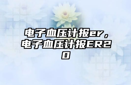 電子血壓計(jì)報(bào)er，電子血壓計(jì)報(bào)ER20