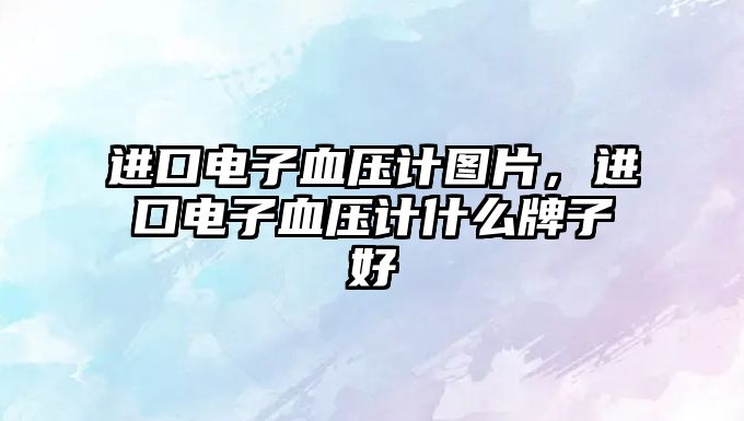 進口電子血壓計圖片，進口電子血壓計什么牌子好