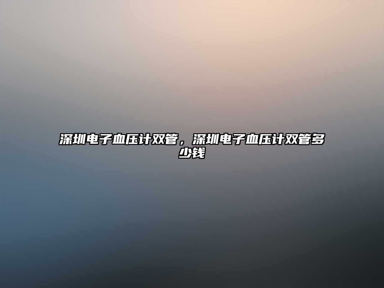 深圳電子血壓計(jì)雙管，深圳電子血壓計(jì)雙管多少錢